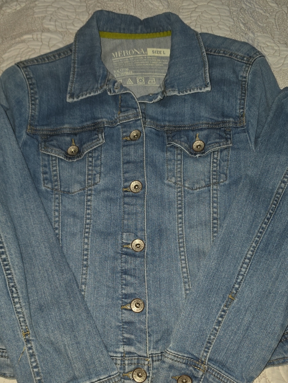 Merona Faded Blue Denim Trucker Jacket